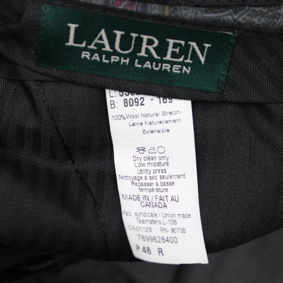 LAUREN Ralph Lauren Suit Separate Pants NWT Mens 46 Gray Ultraflex Wool Unhemmed - Picture 15 of 16